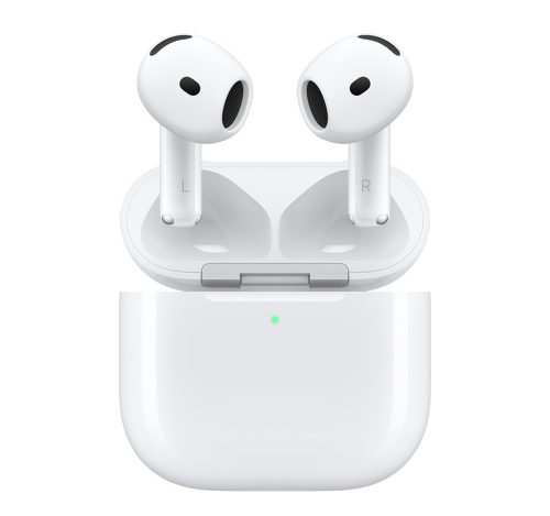 Apple AirPods 5 wireless earbuds with charging case on a clean background